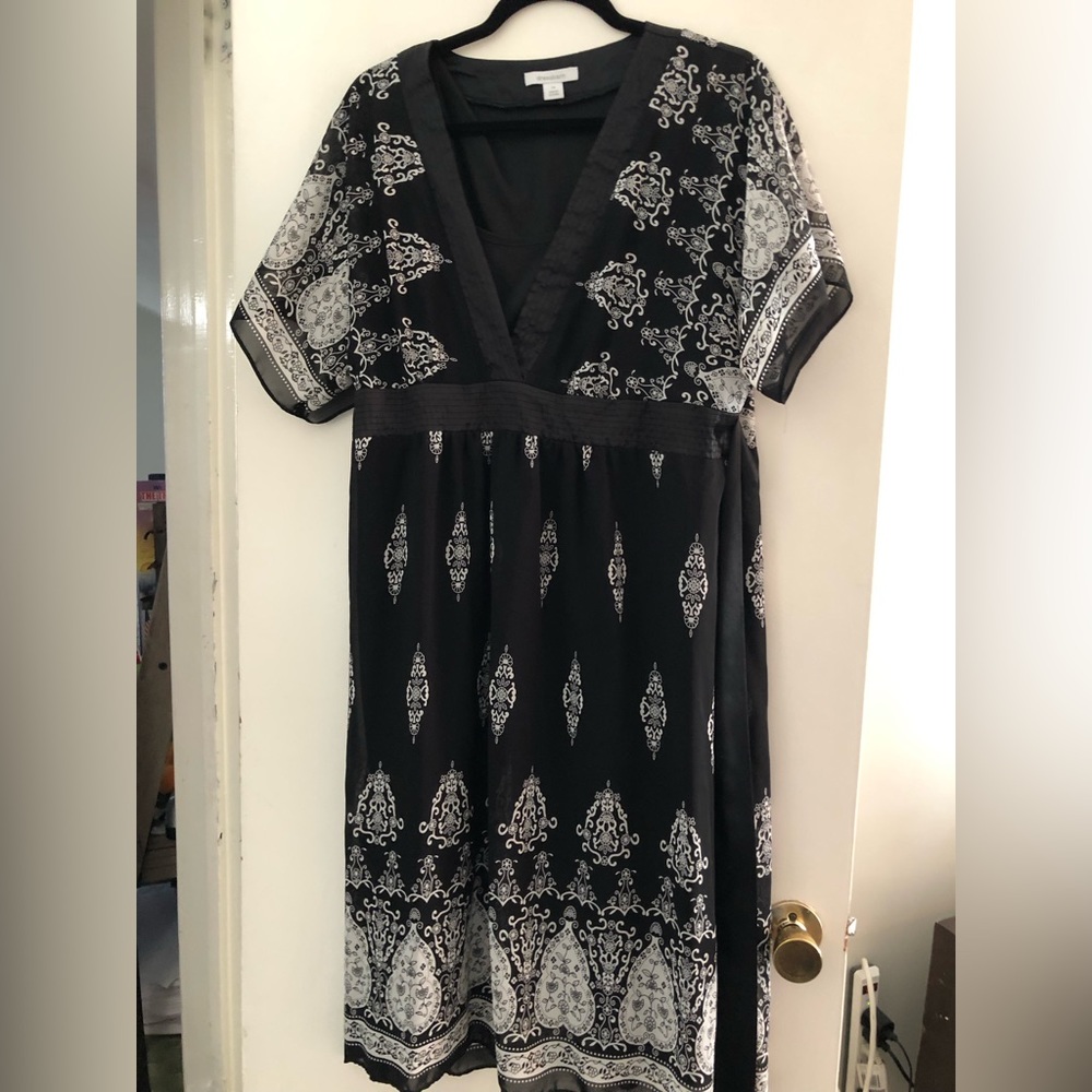 Dress Barn 14 Black and White Dress EUC